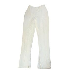 Club L London White Split Hem High Waisted Tailored Trousers